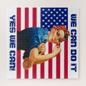 Puzzle Rosie le Riveter avec le Slogan Motivationnel du d (Horizontal)