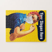 Puzzle Rosie Le Riveter Avec Masque - Ajoutez Votre Propr (Horizontal)