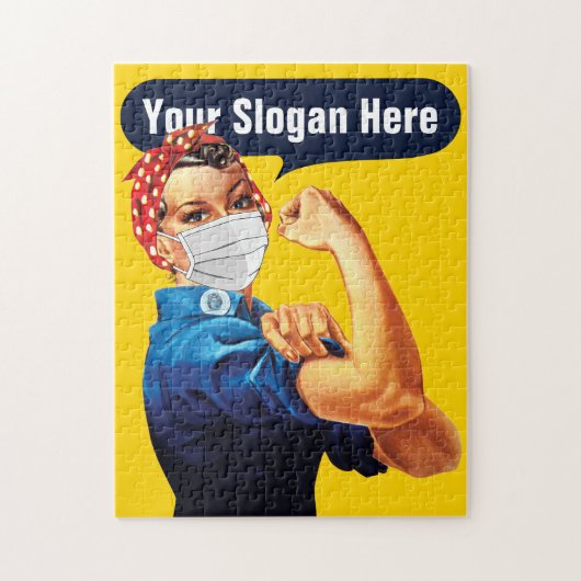 Puzzle Rosie Le Riveter Avec Masque - Ajoutez Votre Propr (Vertical)
