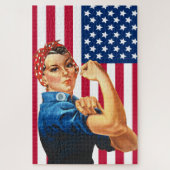 Puzzle Rosie Riveter Avec Drapeau (Vertical)
