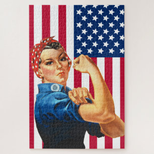 Puzzle Rosie Riveter Avec Drapeau