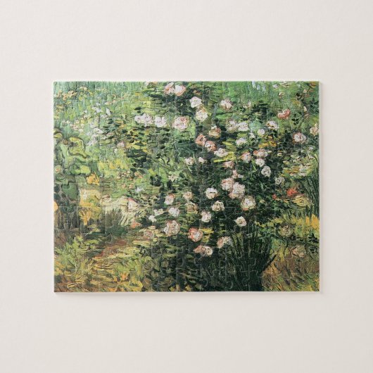 Puzzle Rosier en fleurs par Vincent van Gogh (Horizontal)