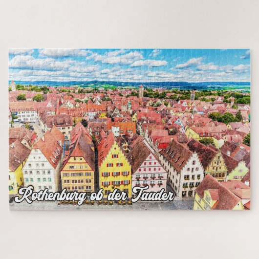 Puzzle Rothenburg ob der Tauber, Allemagne (Horizontal)