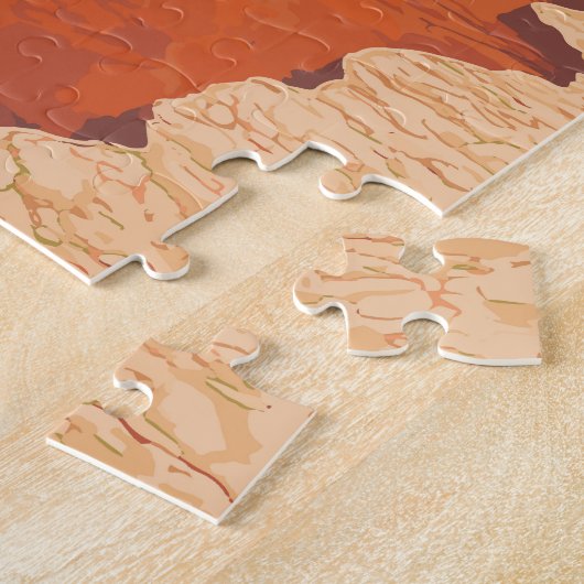 Puzzle Rotorua Nouvelle-Zélande Illustration Voyage Art R (Côté)