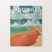 Puzzle Rotorua Nouvelle-Zélande Illustration Voyage Art R (Vertical)
