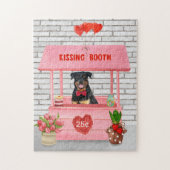 Puzzle Rottweiler Chien Valentine's Day Kissing Booth (Vertical)