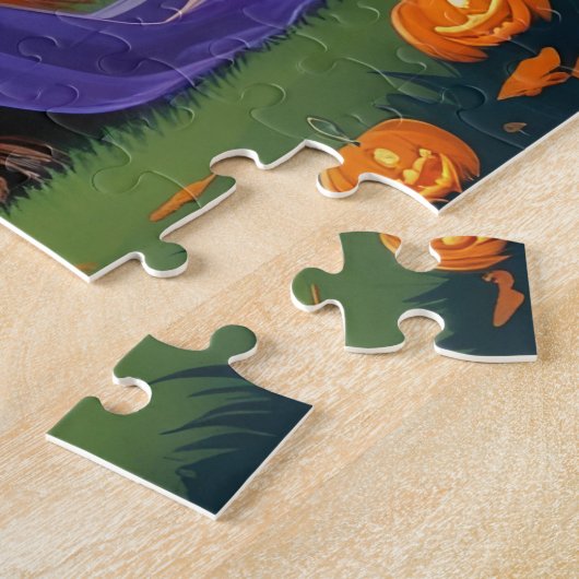 Puzzle Rottweiler Chiens Citrouille Halloween Funny (Côté)