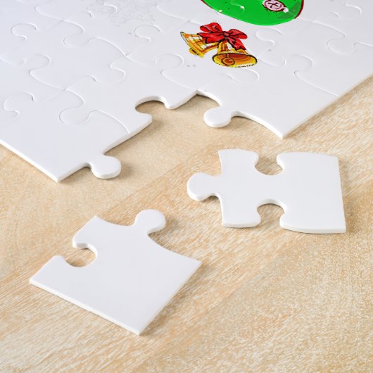 Puzzle Rottweiler en Chaussettes Noël Noël Noël Chapeau N (Côté)