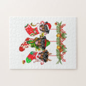 Puzzle Rottweiler en Chaussettes Noël Noël Noël Chapeau N (Horizontal)