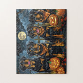 Puzzle Rottweiler Halloween Épouvantable (Vertical)