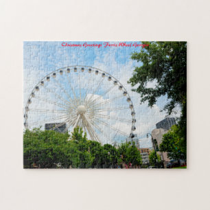 Puzzle Roue de Ferris à vue du ciel Géorgie . Vœux de Noë