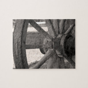 Puzzle Roue en bois antique