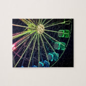 Puzzle Roue Ferris verte et bleue (Horizontal)