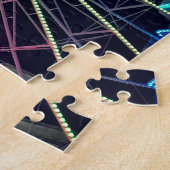 Puzzle Roue Ferris verte et bleue (Côté)