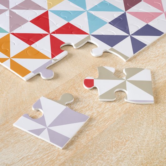 Puzzle Roue géométrique colorée (Côté)