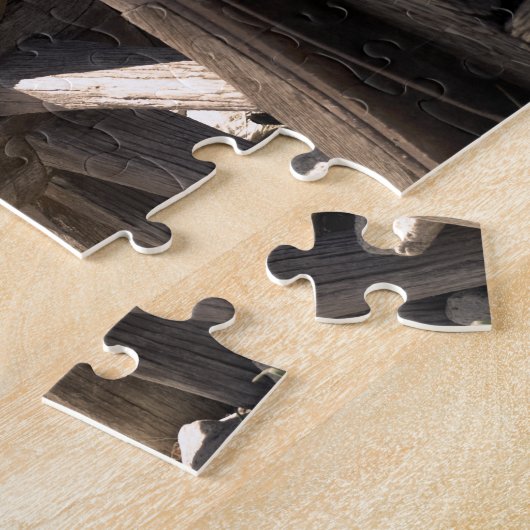 Puzzle Roues en bois antique (Côté)