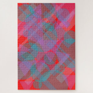 Puzzle Rouge Abstrait moderne 002