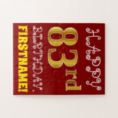 Puzzle Rouge, anniversaire d'or de Faux (Horizontal)