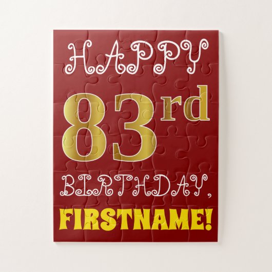 Puzzle Rouge, anniversaire d'or de Faux (Vertical)