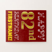 Puzzle Rouge, anniversaire d'or de Faux (Horizontal)