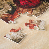 Puzzle rouge balle de Noël (Côté)