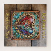 Puzzle Rouge & Bleu Vitrail Heart Steampunk Series (Horizontal)