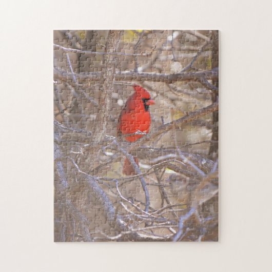 Puzzle rouge cardinal (Vertical)