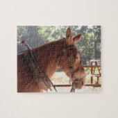 Puzzle rouge de mule (Horizontal)