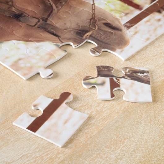 Puzzle rouge de mule (Côté)