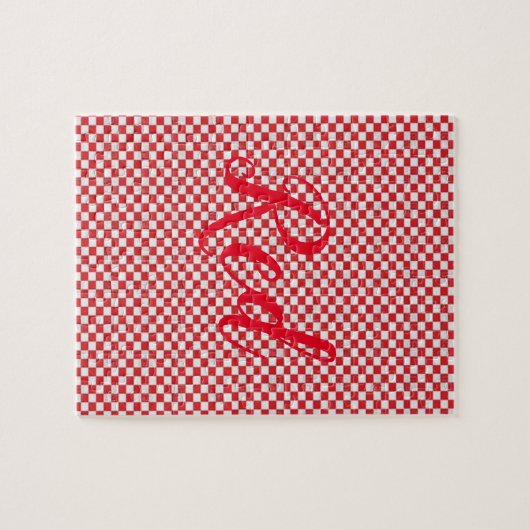 Puzzle rouge et blanc (Horizontal)