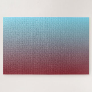 Puzzle Rouge foncé à bleu clair lisse Dégradé horizontal