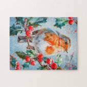 Puzzle Rouge-gorge dans l'art de style impressionniste de (Horizontal)