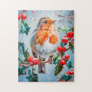 Puzzle Rouge-gorge dans l'art de style impressionniste de