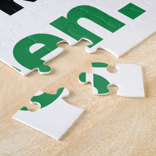 Puzzle Rouge, Noir et Vert. (Côté)