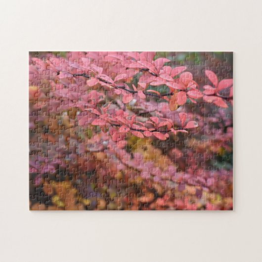 Puzzle Rouge Orange Chute Feuillage Automne Feuilles Natu (Horizontal)