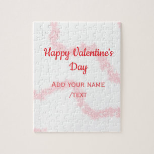 Puzzle Rouge pailleté lignes joyeuse Saint-Valentin spira