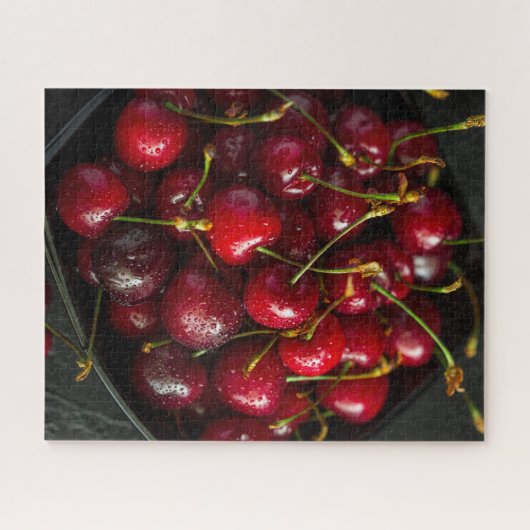 Puzzle Rouge Ripe Sweet Cerises Berries Fruit alimentaire (Horizontal)