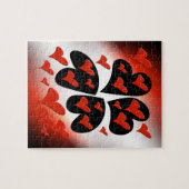 Puzzle Rouge sur les coeurs noirs (Horizontal)