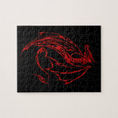 Puzzle Rouge Tribal Dragon Noir (Horizontal)