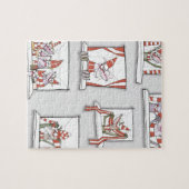 Puzzle rouges de jour de match de chienchien (Horizontal)