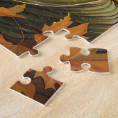 Puzzle Rough Collie Chien Automne Moisson Thankesgiving (Côté)