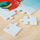 Puzzle Rough Collie dans la neige avec cadeaux de Noël (Côté)