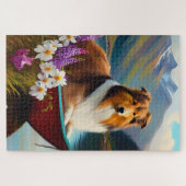 Puzzle Rough Collie sur une pagaie : une aventure Pittore (Horizontal)