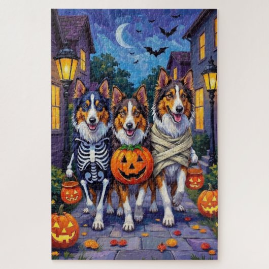 Puzzle Rough Collie Trick-or-Treating Halloween Costumes (Vertical)