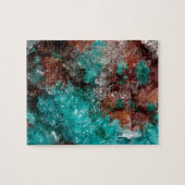 Puzzle Rouille et quartz foncés de Teal (Horizontal)