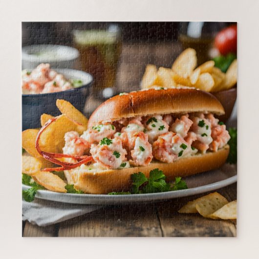 Puzzle Rouleau de homard et frites (Vertical)