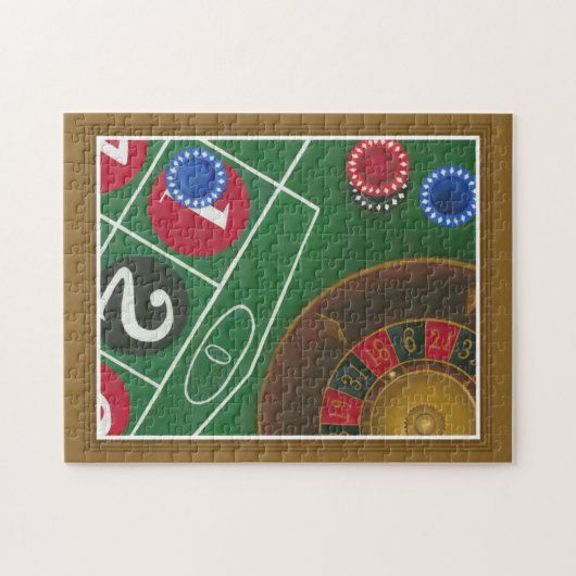 Puzzle Roulette Table avec puces et roue (Horizontal)