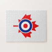 Puzzle Rounde canadienne de la feuille d'érable Mod CANAD (Horizontal)