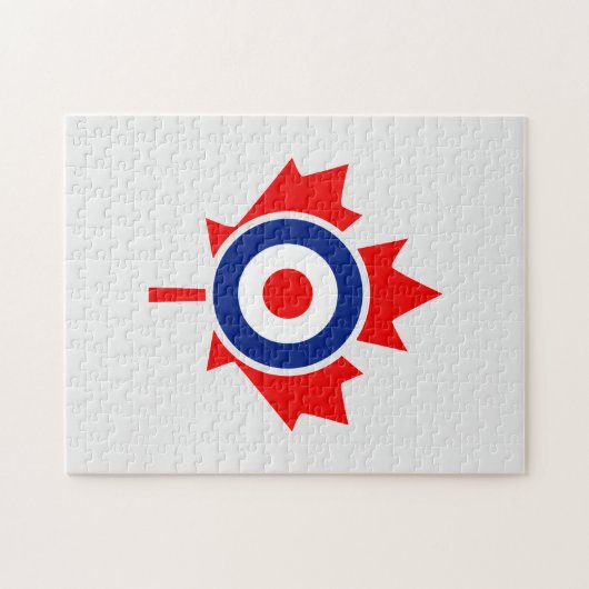 Puzzle Rounde canadienne de la feuille d'érable Mod CANAD (Horizontal)