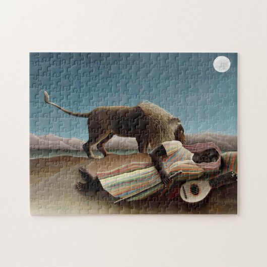 Puzzle Rousseau Dormir Gitan Lion Peinture (Horizontal)
